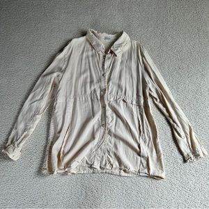 Cream Linen Button Down